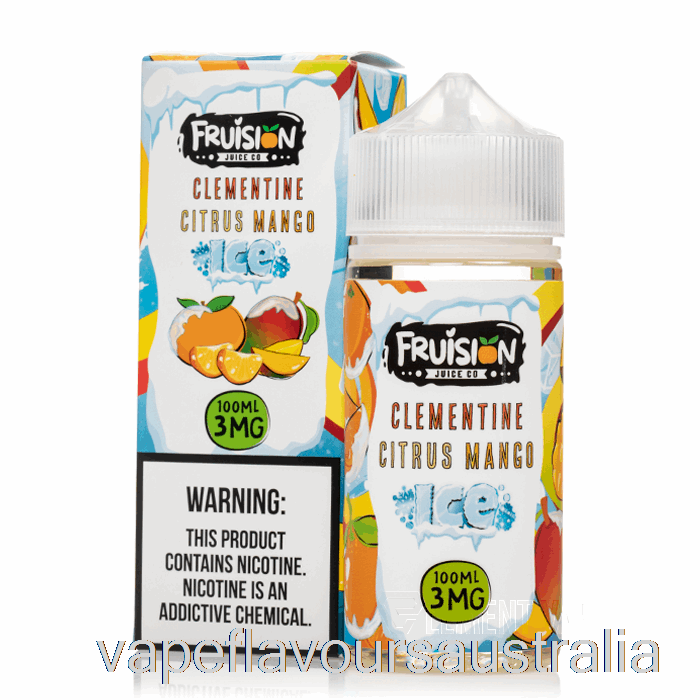 Vape Nicotine Australia ICED Clementine Citrus Mango - Fruision Juice Co - 100mL 6mg